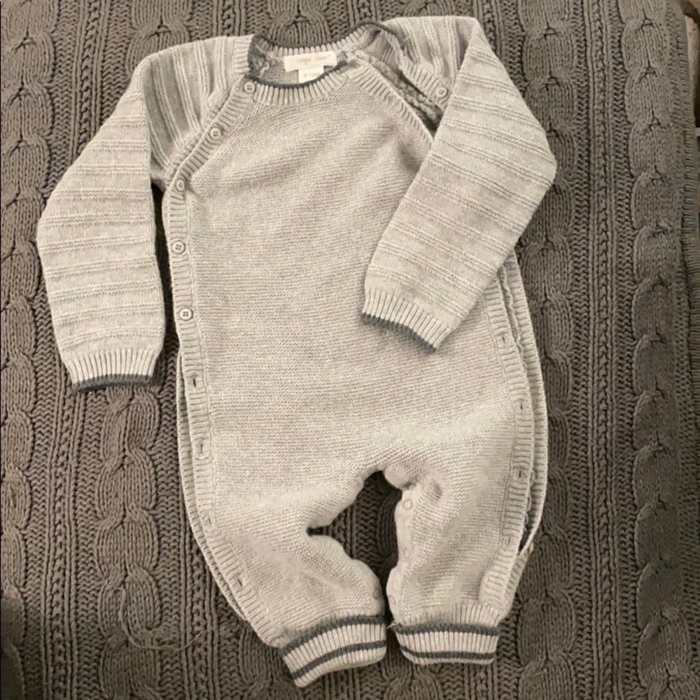 Knit sweater romper